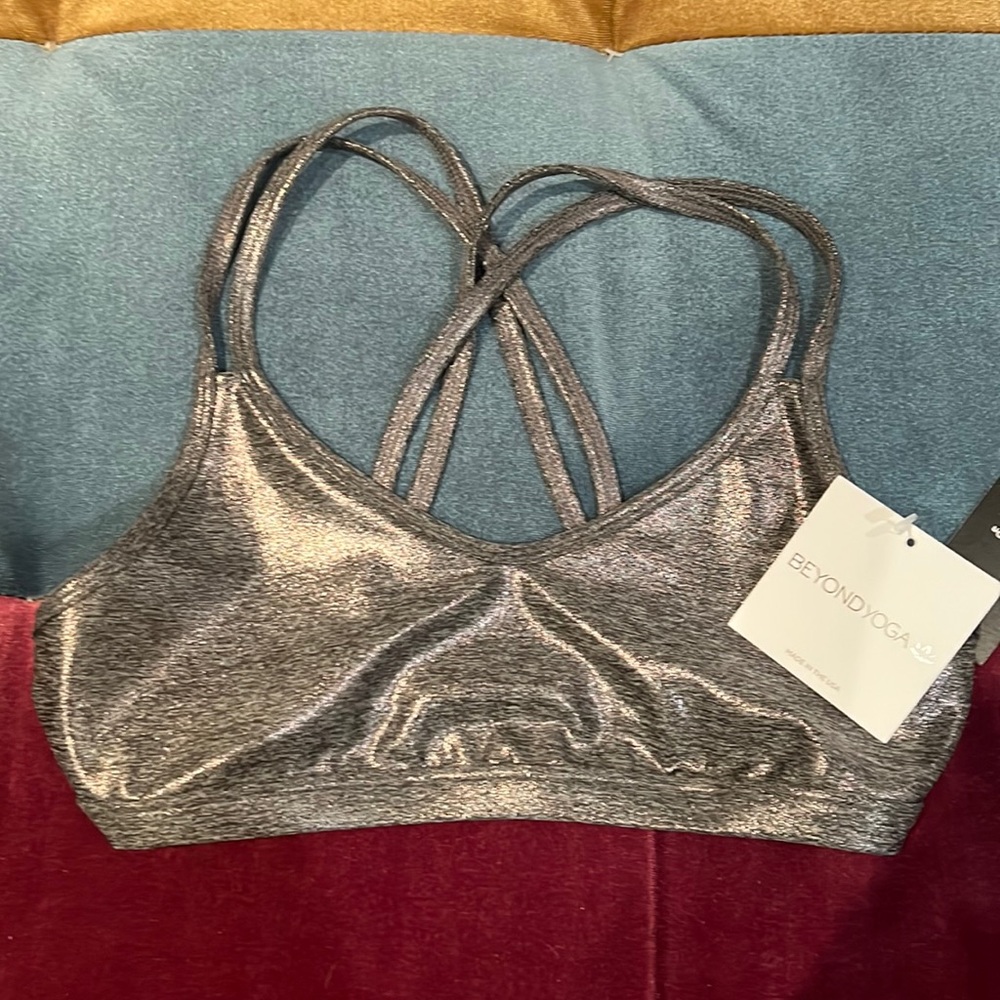 Beyond Yoga Dusted Double Back Bra